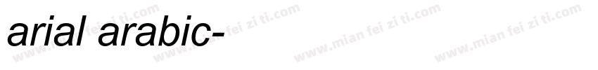 arial arabic字体转换